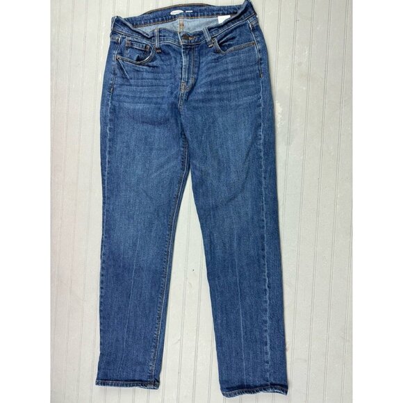 Old Navy Size 2 Womens Jeans Boyfriend Mid Rise Med Wash Stretch - Picture 1 of 4